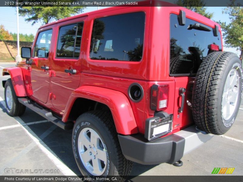 Flame Red / Black/Dark Saddle 2012 Jeep Wrangler Unlimited Sahara 4x4