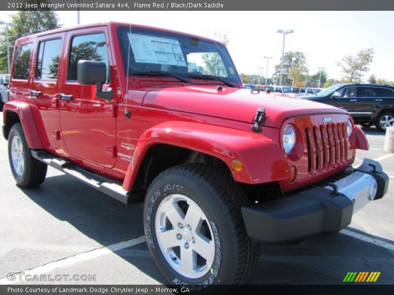 Flame Red / Black/Dark Saddle 2012 Jeep Wrangler Unlimited Sahara 4x4