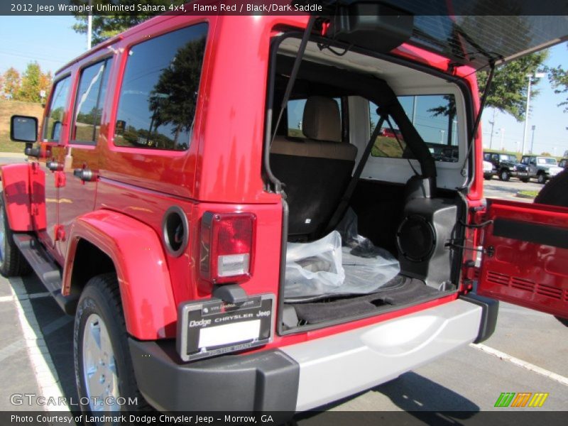 Flame Red / Black/Dark Saddle 2012 Jeep Wrangler Unlimited Sahara 4x4