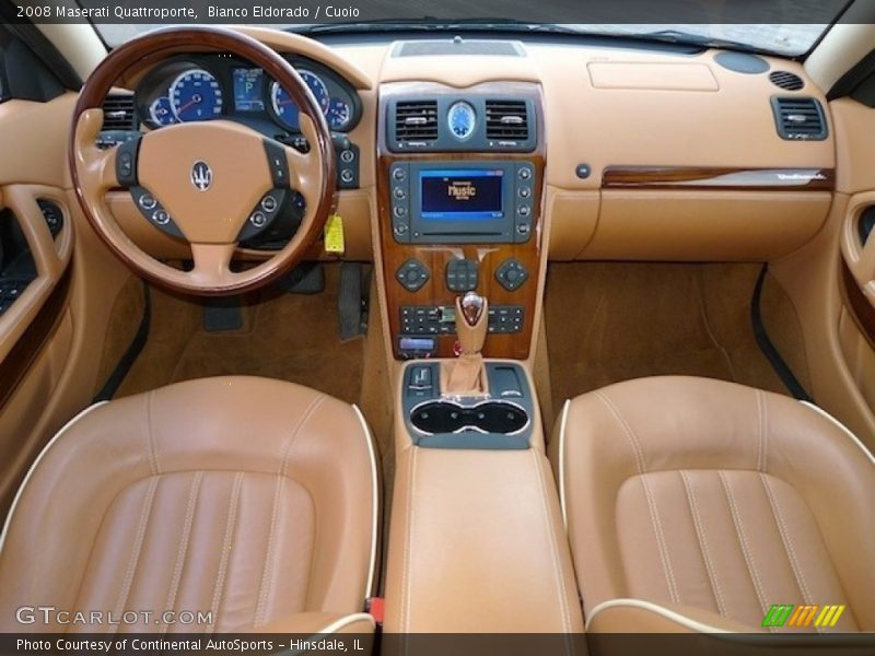 Bianco Eldorado / Cuoio 2008 Maserati Quattroporte