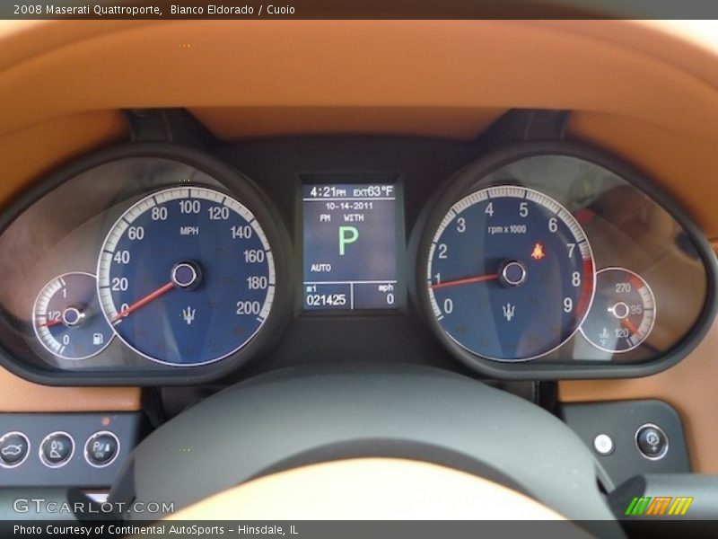 Bianco Eldorado / Cuoio 2008 Maserati Quattroporte