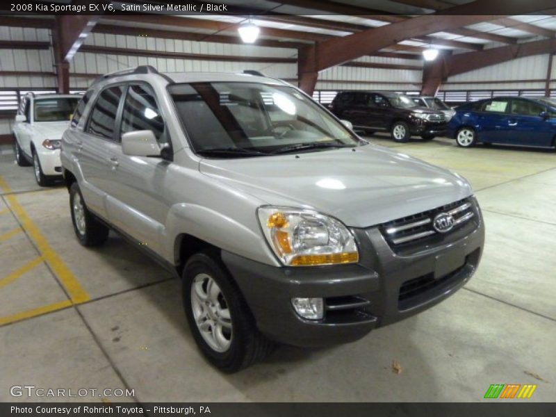 Satin Silver Metallic / Black 2008 Kia Sportage EX V6