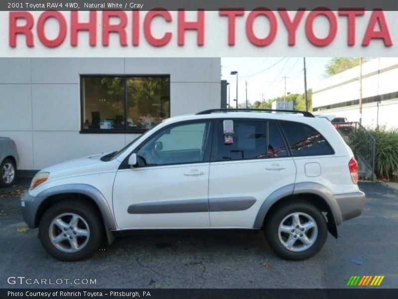 Natural White / Gray 2001 Toyota RAV4 4WD