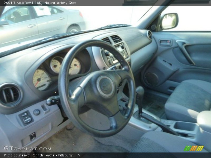 Natural White / Gray 2001 Toyota RAV4 4WD