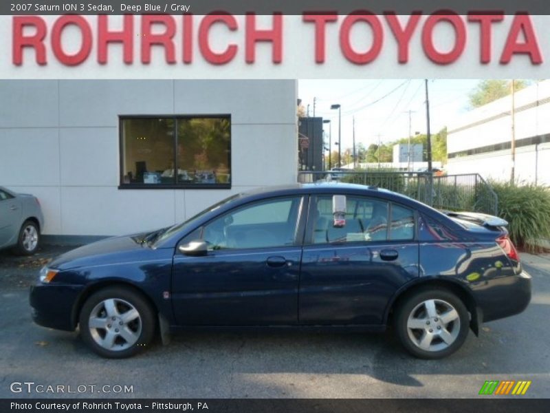 Deep Blue / Gray 2007 Saturn ION 3 Sedan