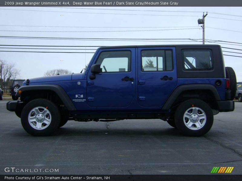 Deep Water Blue Pearl / Dark Slate Gray/Medium Slate Gray 2009 Jeep Wrangler Unlimited X 4x4