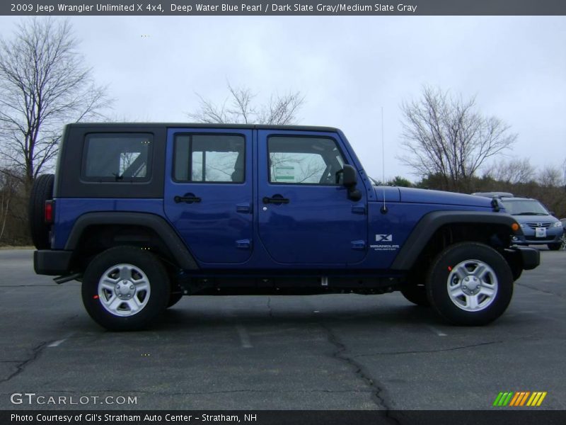 Deep Water Blue Pearl / Dark Slate Gray/Medium Slate Gray 2009 Jeep Wrangler Unlimited X 4x4