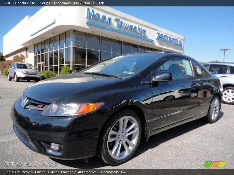 Nighthawk Black Pearl / Black 2008 Honda Civic Si Coupe