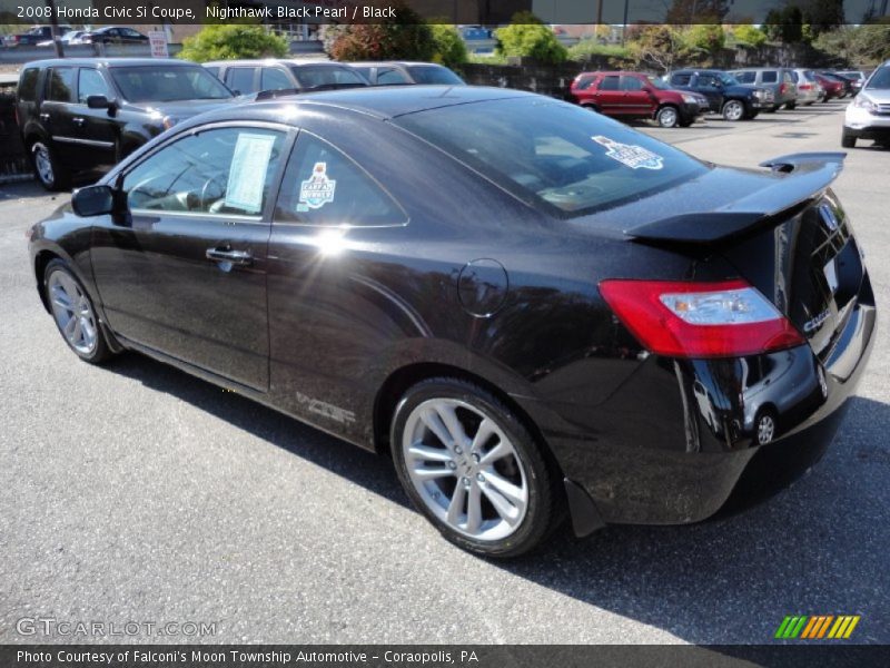 Nighthawk Black Pearl / Black 2008 Honda Civic Si Coupe