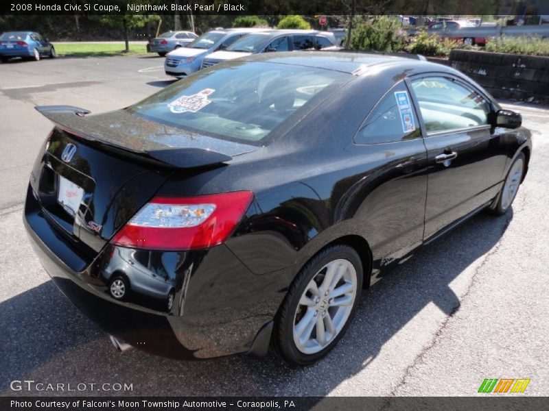 Nighthawk Black Pearl / Black 2008 Honda Civic Si Coupe