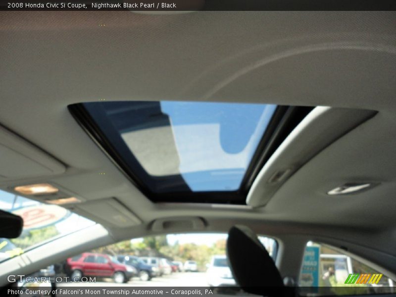 Nighthawk Black Pearl / Black 2008 Honda Civic Si Coupe