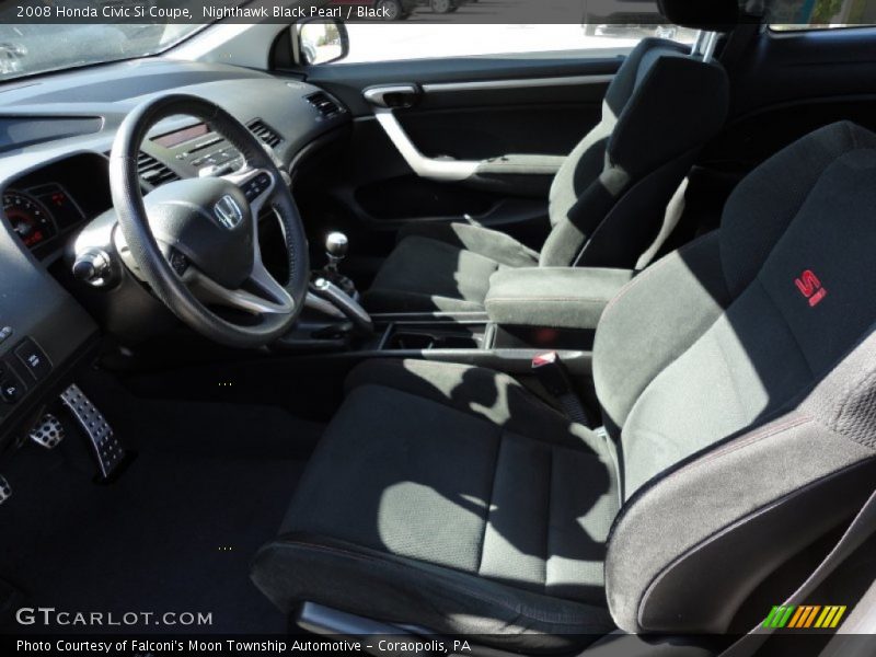 Nighthawk Black Pearl / Black 2008 Honda Civic Si Coupe