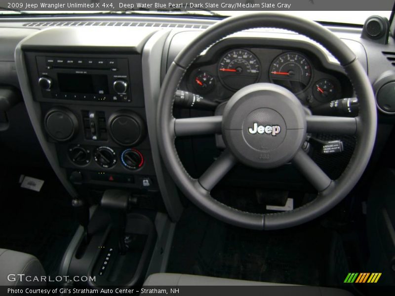 Deep Water Blue Pearl / Dark Slate Gray/Medium Slate Gray 2009 Jeep Wrangler Unlimited X 4x4
