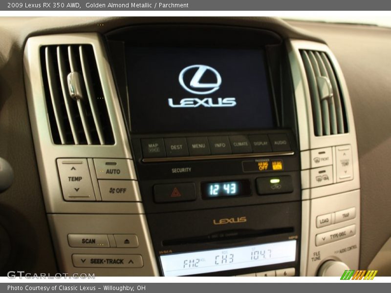 Golden Almond Metallic / Parchment 2009 Lexus RX 350 AWD