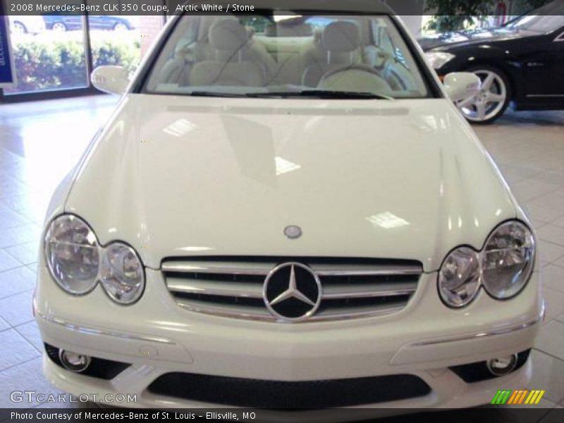 Arctic White / Stone 2008 Mercedes-Benz CLK 350 Coupe