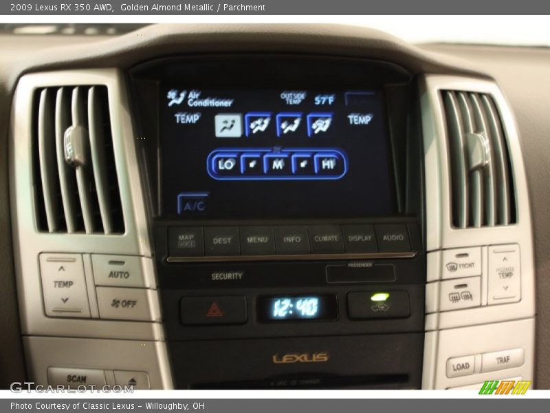 Golden Almond Metallic / Parchment 2009 Lexus RX 350 AWD