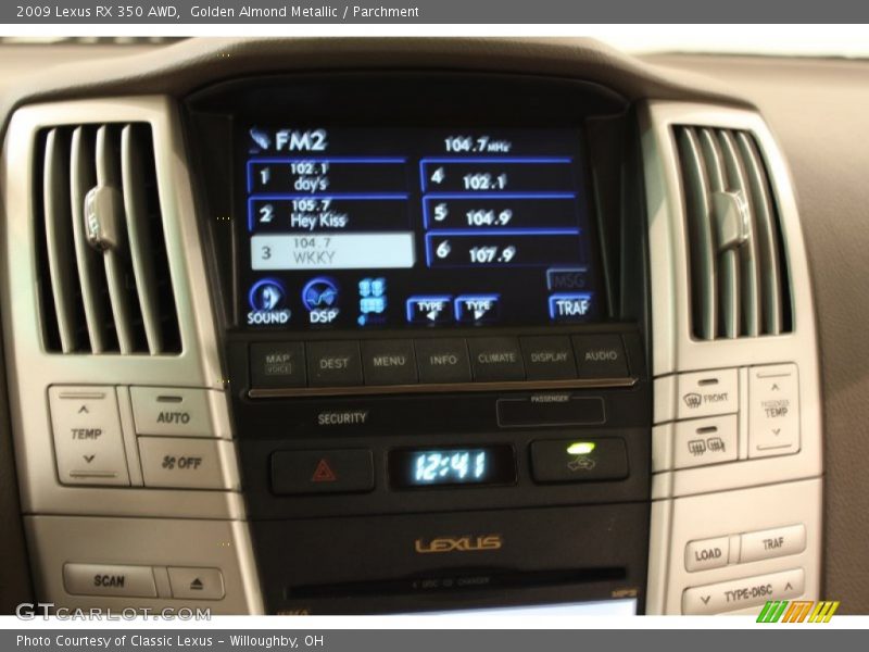 Golden Almond Metallic / Parchment 2009 Lexus RX 350 AWD