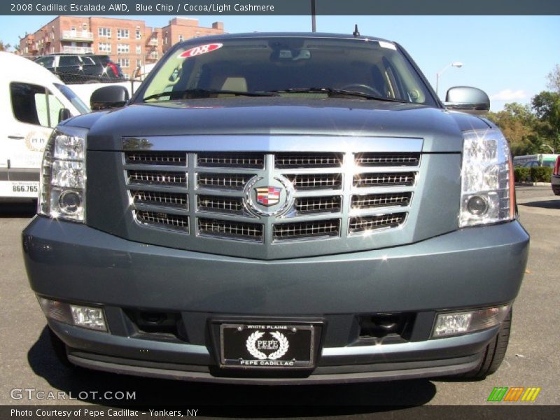 Blue Chip / Cocoa/Light Cashmere 2008 Cadillac Escalade AWD