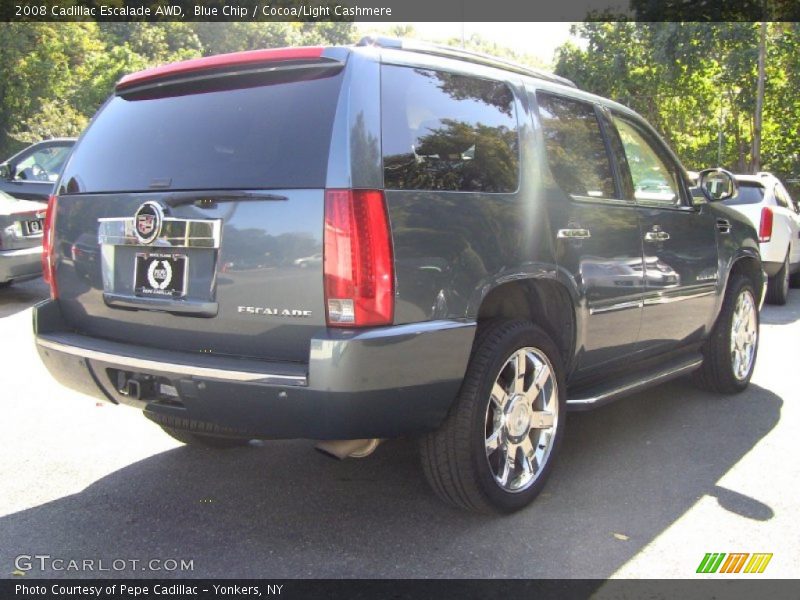 Blue Chip / Cocoa/Light Cashmere 2008 Cadillac Escalade AWD