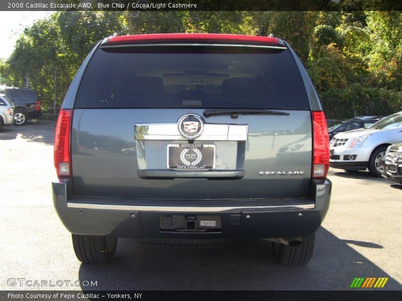 Blue Chip / Cocoa/Light Cashmere 2008 Cadillac Escalade AWD