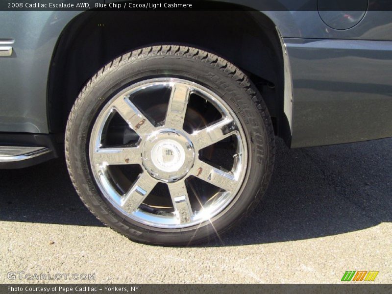Blue Chip / Cocoa/Light Cashmere 2008 Cadillac Escalade AWD