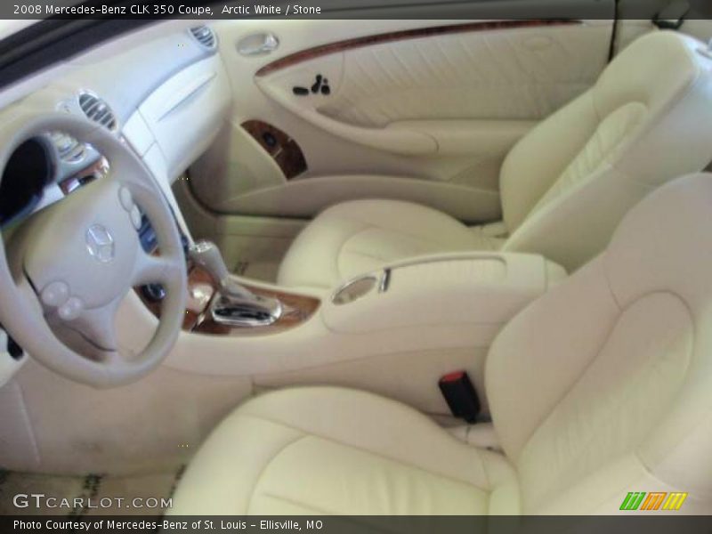 Arctic White / Stone 2008 Mercedes-Benz CLK 350 Coupe