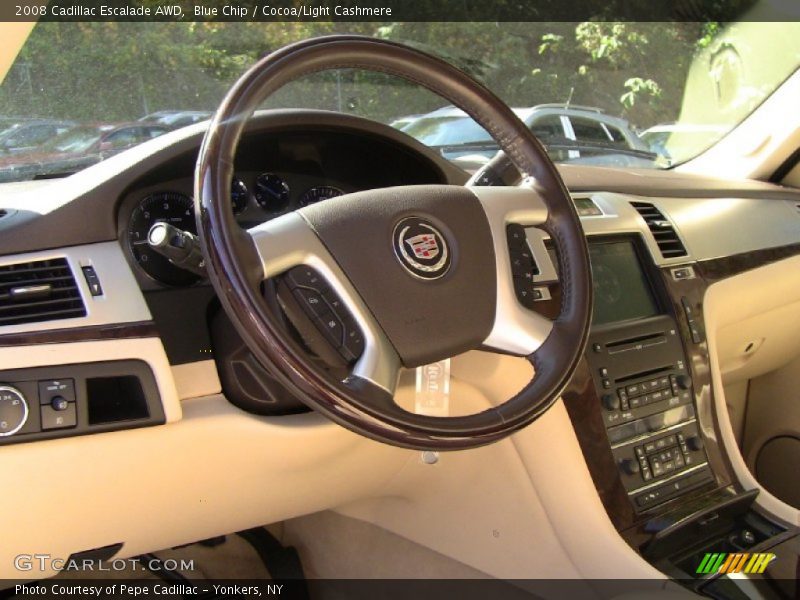 Blue Chip / Cocoa/Light Cashmere 2008 Cadillac Escalade AWD