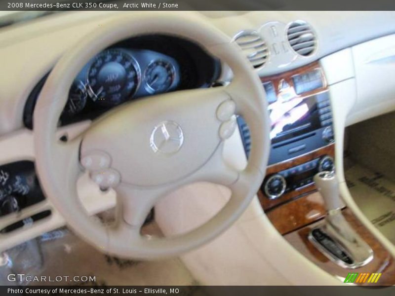 Arctic White / Stone 2008 Mercedes-Benz CLK 350 Coupe