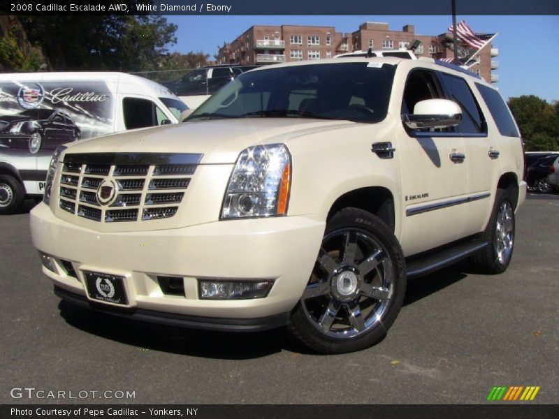 White Diamond / Ebony 2008 Cadillac Escalade AWD