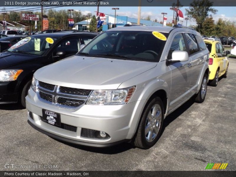 Bright Silver Metallic / Black 2011 Dodge Journey Crew AWD