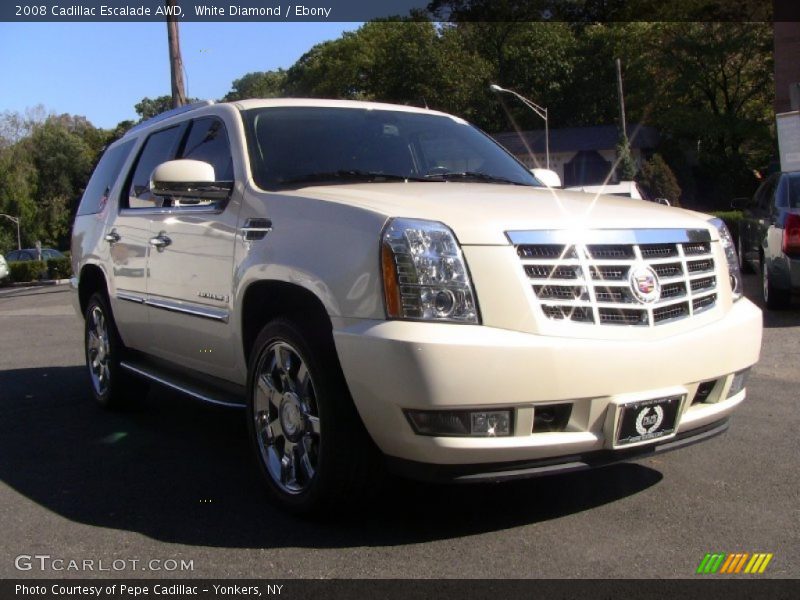 White Diamond / Ebony 2008 Cadillac Escalade AWD