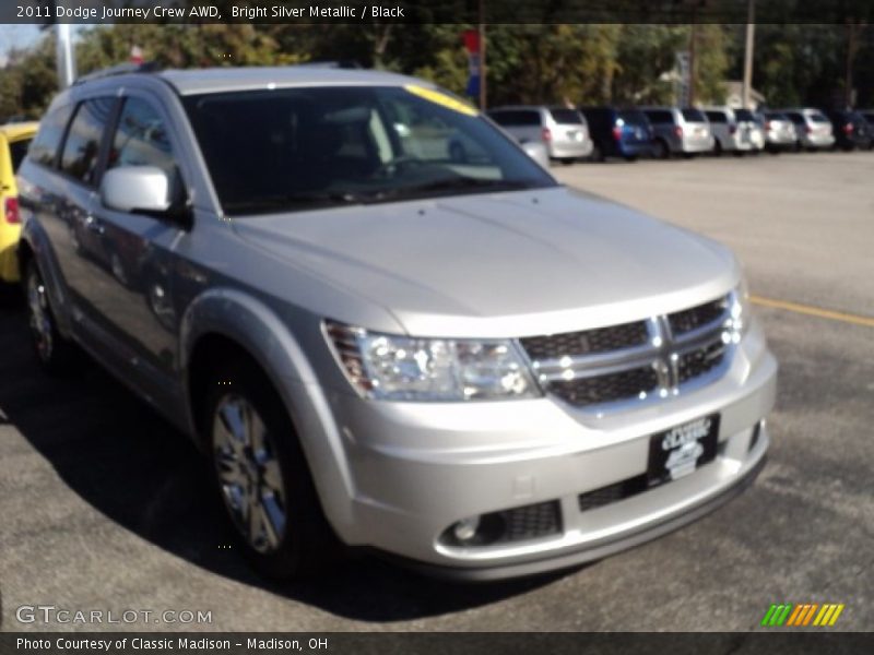 Bright Silver Metallic / Black 2011 Dodge Journey Crew AWD