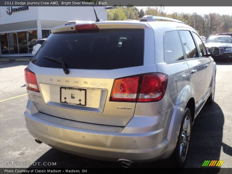 Bright Silver Metallic / Black 2011 Dodge Journey Crew AWD