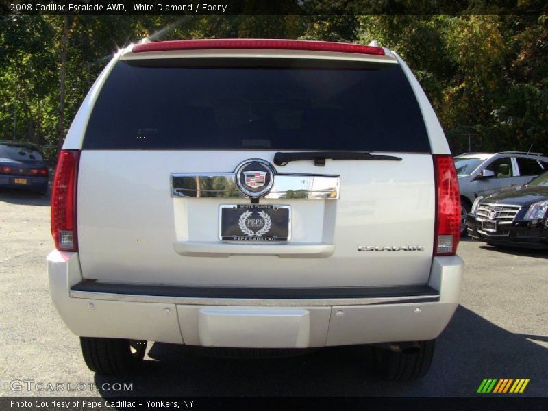 White Diamond / Ebony 2008 Cadillac Escalade AWD