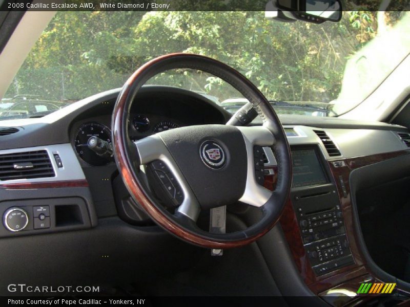 White Diamond / Ebony 2008 Cadillac Escalade AWD