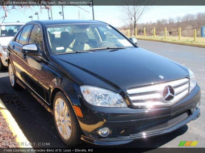 Black / Almond/Mocha 2009 Mercedes-Benz C 300 Sport