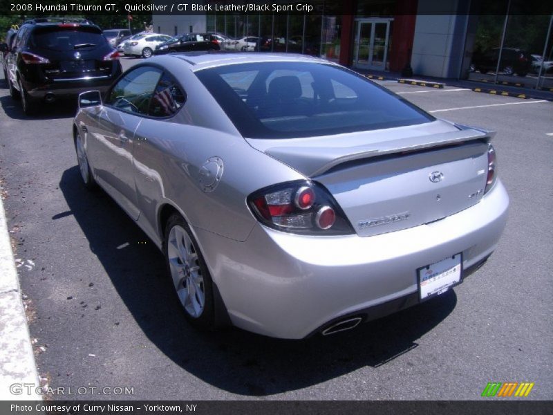 Quicksilver / GT Black Leather/Black Sport Grip 2008 Hyundai Tiburon GT
