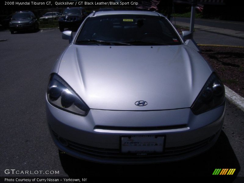 Quicksilver / GT Black Leather/Black Sport Grip 2008 Hyundai Tiburon GT