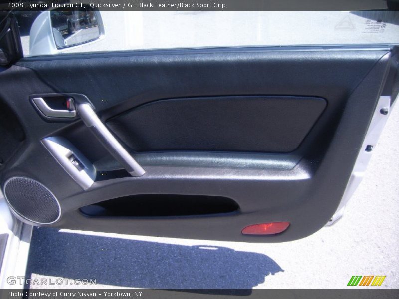 Quicksilver / GT Black Leather/Black Sport Grip 2008 Hyundai Tiburon GT