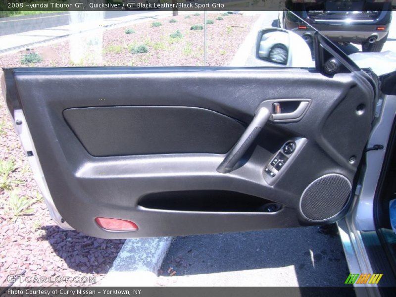 Quicksilver / GT Black Leather/Black Sport Grip 2008 Hyundai Tiburon GT