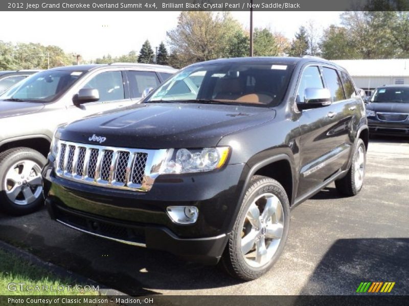 Brilliant Black Crystal Pearl / New Saddle/Black 2012 Jeep Grand Cherokee Overland Summit 4x4