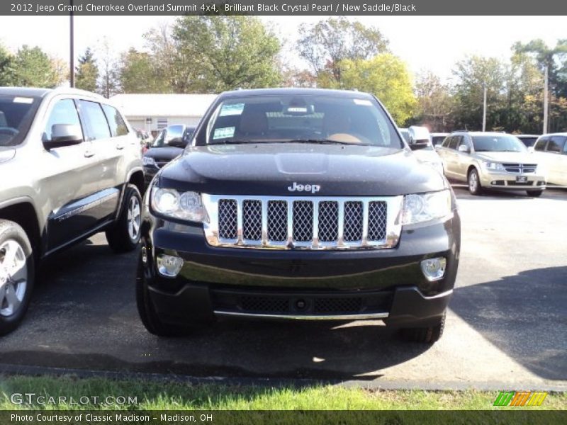 Brilliant Black Crystal Pearl / New Saddle/Black 2012 Jeep Grand Cherokee Overland Summit 4x4