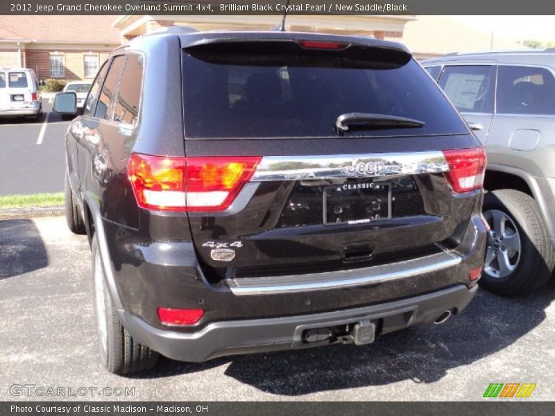 Brilliant Black Crystal Pearl / New Saddle/Black 2012 Jeep Grand Cherokee Overland Summit 4x4