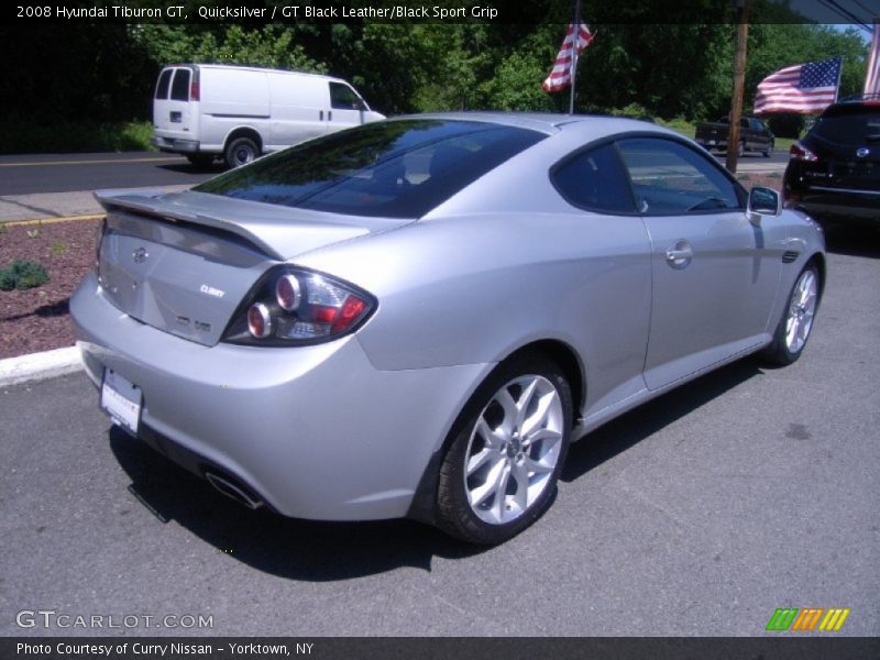 Quicksilver / GT Black Leather/Black Sport Grip 2008 Hyundai Tiburon GT