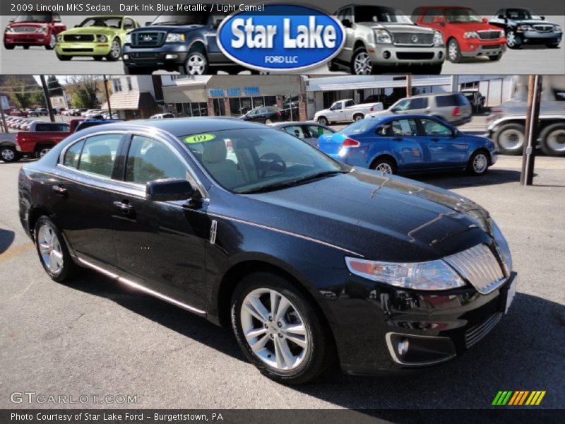 Dark Ink Blue Metallic / Light Camel 2009 Lincoln MKS Sedan