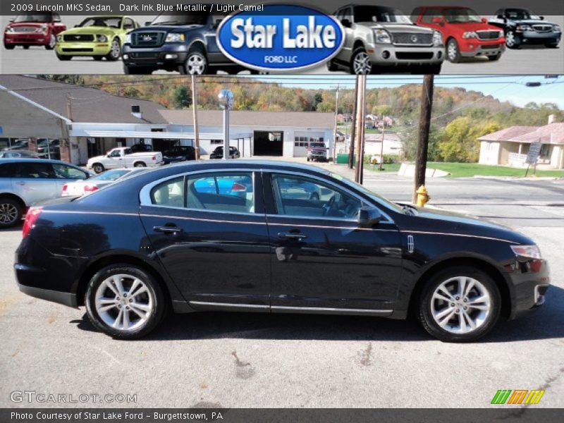 Dark Ink Blue Metallic / Light Camel 2009 Lincoln MKS Sedan