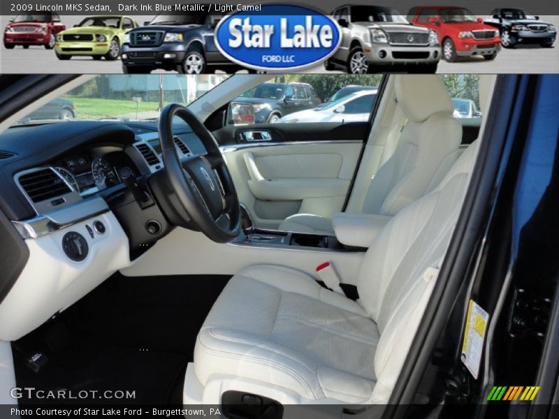 Dark Ink Blue Metallic / Light Camel 2009 Lincoln MKS Sedan