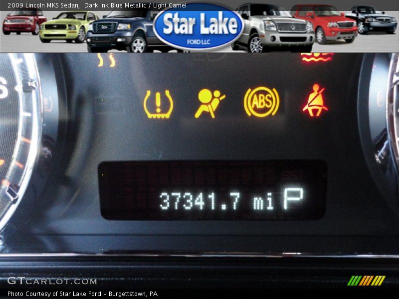 Dark Ink Blue Metallic / Light Camel 2009 Lincoln MKS Sedan