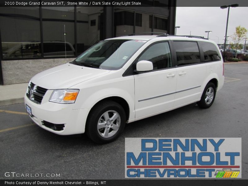 Stone White / Dark Slate Gray/Light Shale 2010 Dodge Grand Caravan SXT