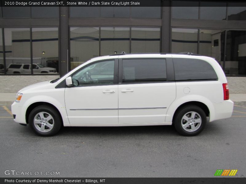 Stone White / Dark Slate Gray/Light Shale 2010 Dodge Grand Caravan SXT